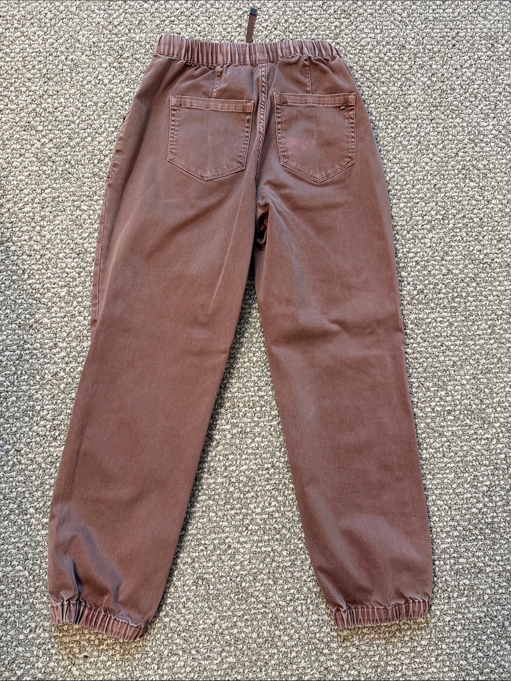 MIA Ankle Cropped Drawstring Joggers in Rust - Picture 4 of 5
